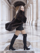 The Roman Whisper – Vintage Mahogany Mink Swing Coat L/XL