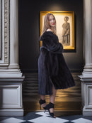 "The Empress Gate"- Black Mink Full-Length Coat with Side Slits