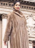 Pastel Light Brown Mink Fur Coat Coats M