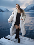 "Echo Glacier" – Blue Fox Full-Length Fur Coat S