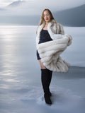 "Echo Glacier" – Blue Fox Full-Length Fur Coat S