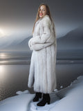 "Echo Glacier" – Blue Fox Full-Length Fur Coat S