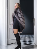 “Northern Muse” - NAFA Silver Fox Coat with Midnight Lining