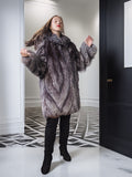 “Northern Muse” - NAFA Silver Fox Coat with Midnight Lining