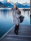 "The Winter Heiress" - Platinum Fox Fur Coat – Luxury Reborn on Ice
