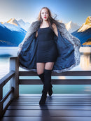 "The Winter Heiress" - Platinum Fox Fur Coat – Luxury Reborn on Ice