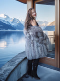 "The Winter Heiress" - Platinum Fox Fur Coat – Luxury Reborn on Ice