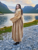 Red Raccoon Fur Coat Coats M