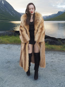 Red Raccoon Fur Coat Coats M