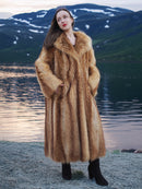 Red Raccoon Fur Coat Coats M