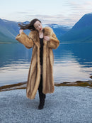 Red Raccoon Fur Coat Coats M