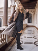 "Palace Light" – SAGA Mahogany Mink & Crystal Fox Trim Full-Length Coat S/M