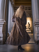 "Palace Light" – SAGA Mahogany Mink & Crystal Fox Trim Full-Length Coat S/M