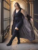 "Palace Light" – SAGA Mahogany Mink & Crystal Fox Trim Full-Length Coat S/M