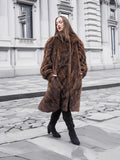 Pastel Swing Mink Directional Design Fur Coat L/XL