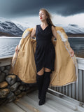 “The Ember Spell” — Red Fox Fur Vest with Sculpted Collar & Fireside Glamour