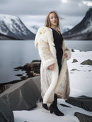 "The Icebound Empress"- Full-Length Coyote Parka with Dramatic Fur Lined Hood