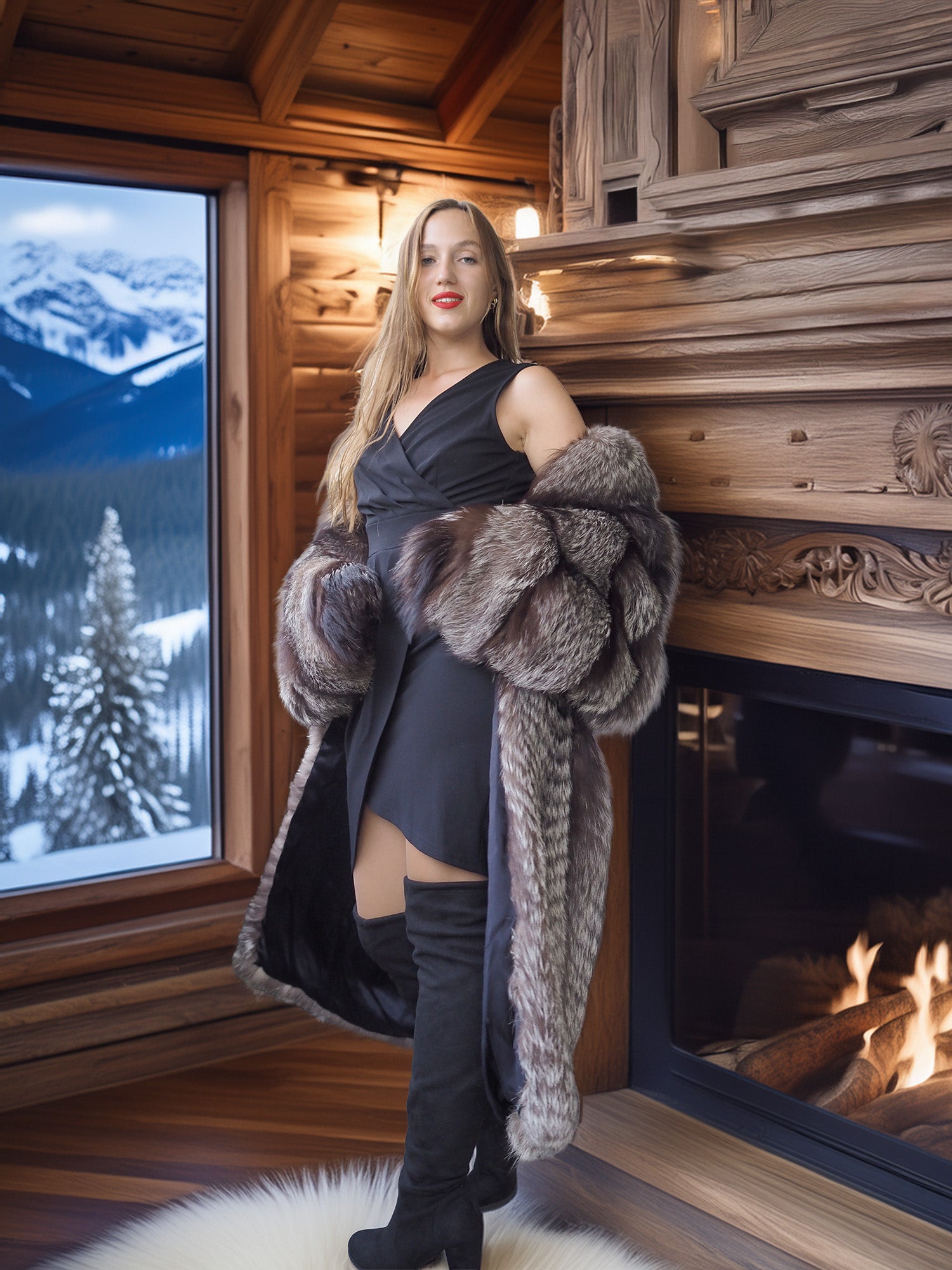 Voyager Dream — Silver Cross Fox Fantasy Fur Coat