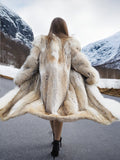 Coyote Fur Coat Coats White Fox Tuxedo Collar M 48' Long