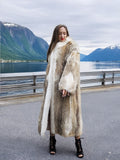 Coyote Fur Coat Coats White Fox Tuxedo Collar M 48' Long