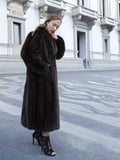 Profile of woman in mink fur coat