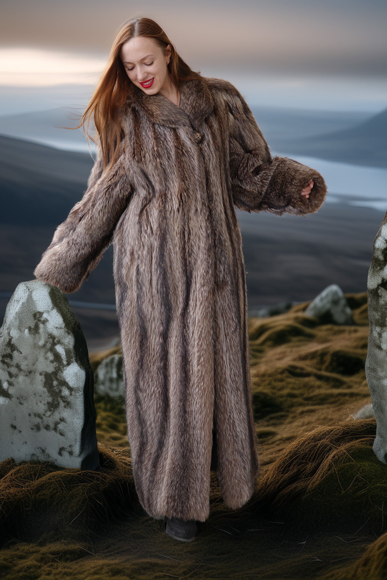 "Northwind Empress" — Floor-Length Canadian Raccoon | Impossible to Ignore