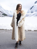 Coyote Fur Coat Coats White Fox Trim Shawl Collar S