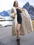 Coyote Fur Coat Coats White Fox Trim Shawl Collar S