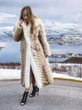 Coyote Fur Coat Coats White Fox Trim Shawl Collar S