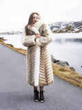 Coyote Fur Coat Coats White Fox Trim Shawl Collar S