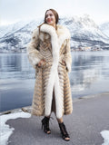 Coyote Fur Coat Coats White Fox Trim Shawl Collar S