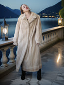 “Nocturne in Pearl” —  Golden Pearl Mink Fur Coat Classic Vintage