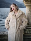“Nocturne in Pearl” —  Golden Pearl Mink Fur Coat Classic Vintage