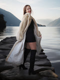 “Nocturne in Pearl” —  Golden Pearl Mink Fur Coat Classic Vintage