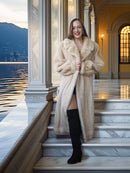 “Nocturne in Pearl” —  Golden Pearl Mink Fur Coat Classic Vintage