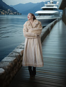 “Nocturne in Pearl” —  Golden Pearl Mink Fur Coat Classic Vintage