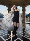 “Nocturne in Pearl” —  Golden Pearl Mink Fur Coat Classic Vintage