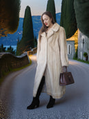 “Nocturne in Pearl” —  Golden Pearl Mink Fur Coat Classic Vintage