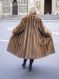 Pastel Autumn Haze Brown Mink Fur Coat Coats L
