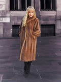 Pastel Autumn Haze Brown Mink Fur Coat Coats L