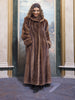 Luxurious Brown Demi Buff Canadian Mink Fur Coat 80