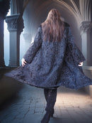 "The Black Mirage" – Lamb Swakara Coat with Mink Fur Collar S/M