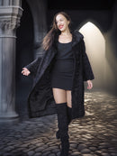 "The Black Mirage" – Lamb Swakara Coat with Mink Fur Collar S/M