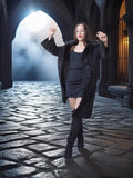 "The Black Mirage" – Lamb Swakara Coat with Mink Fur Collar S/M