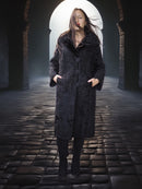 "The Black Mirage" – Lamb Swakara Coat with Mink Fur Collar S/M