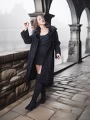 "The Black Mirage" – Lamb Swakara Coat with Mink Fur Collar S/M