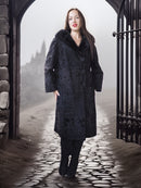 "The Black Mirage" – Lamb Swakara Coat with Mink Fur Collar S/M
