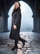 "The Black Mirage" – Lamb Swakara Coat with Mink Fur Collar S/M