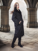 "The Black Mirage" – Lamb Swakara Coat with Mink Fur Collar S/M