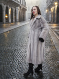 Sapphire Grey  Mink Fur Coat  S/M Excellent